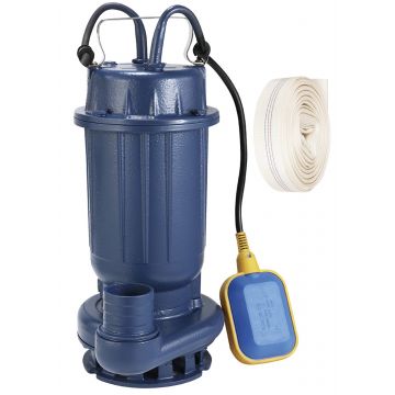 Pompa de apa murdara WQD – 12-15-2,5 cu plutitor FUERTE®️ 12000L/h debit maxim, Adancime 15m si furtun 2 toli 20m - Pachet