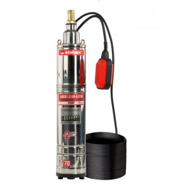 Pompa submersibila cu plutitor Elefant 4QGD1.2-50-0.37F, 370W, 25L min., Adancime 70m