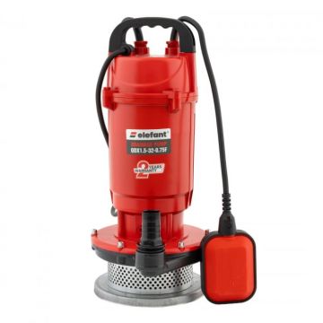 Pompa submersibila, de drenaj, Elefant QDX1.5-32-0.75F, Plutitor, 750W, Inaltime 24m, Adancime 5m