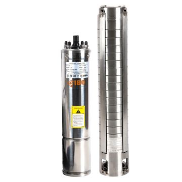 Pompa submersibila inox, IBO Dambat, 4ISP 5-28, 3KW, 130l/min, H-169m, cablu 20m, 380V