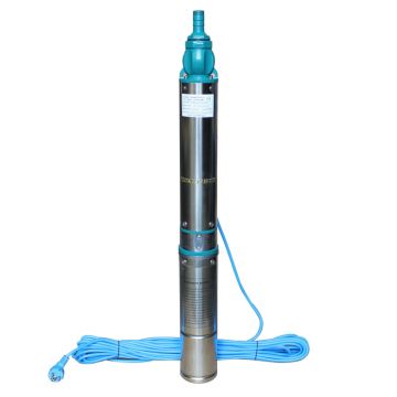 Pompa de apa submersibila de mare adancime, 1.5kW, Bobinaj cupru, Inaltime refulare 140m, Debit 8mc h, Cablu 20m