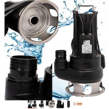 Pompa Industriala pentru fose, ferme animale, Apa reziduale, IBO BIG 2200, 2.2 kW, 800 l/min, H Refulare 19 m, 380V