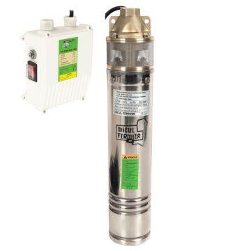 Pompa submersibila Micul Fermier, pentru apa curata, 1.3kW, debit 3000l h, inaltime maxima pompare 60m, cu o turbina